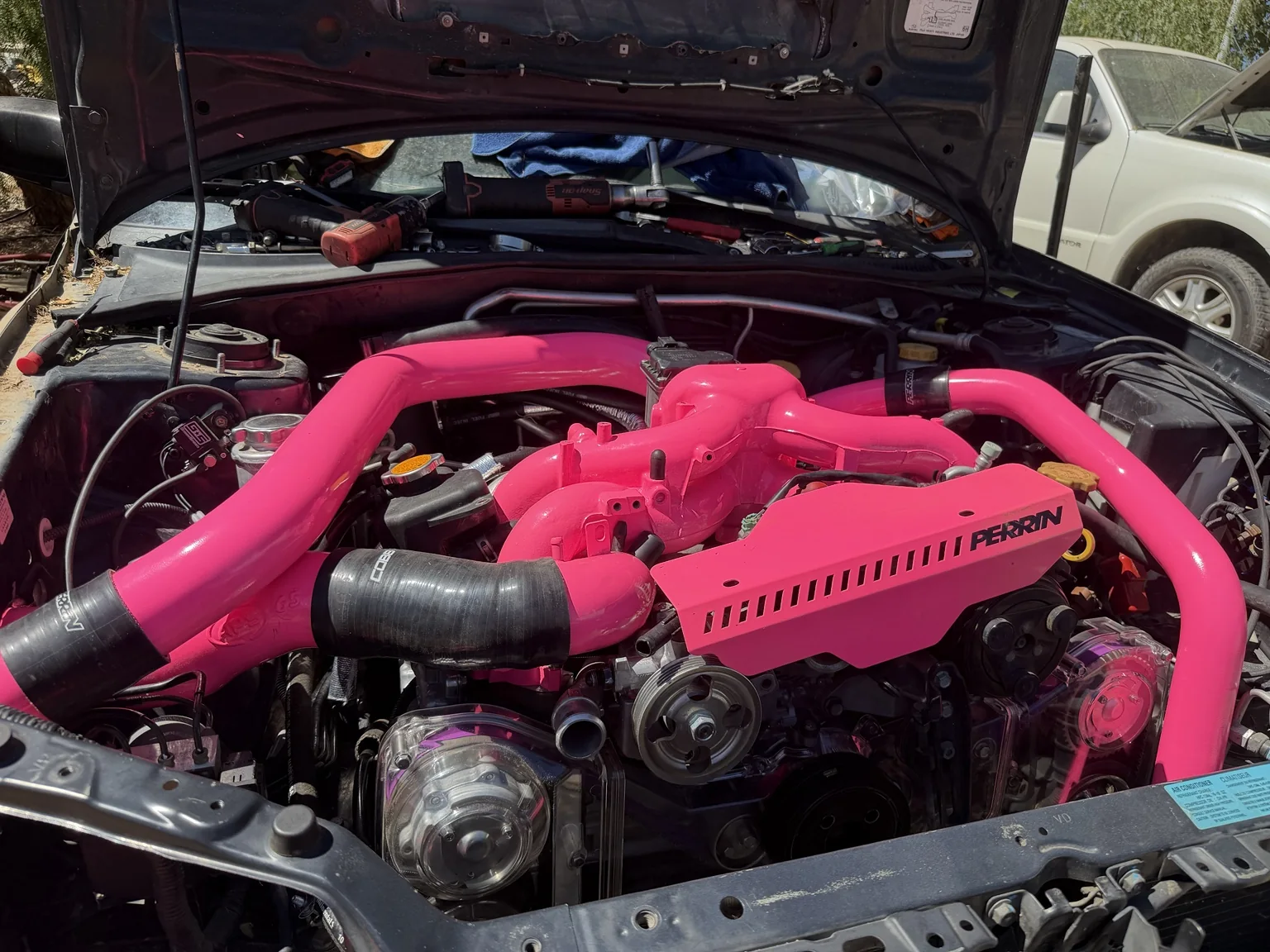 Custom Subaru performance engine bay